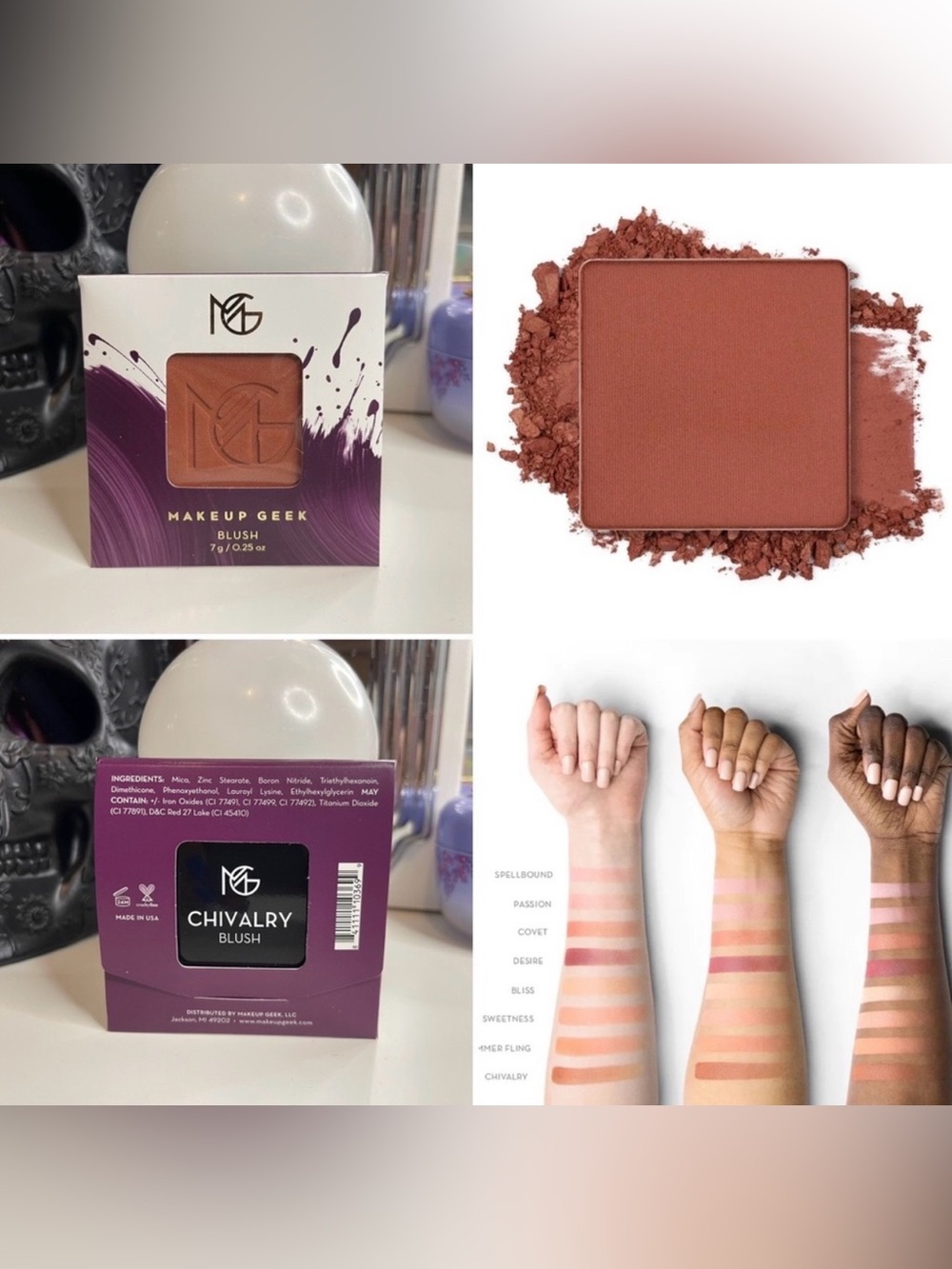 3/$15 Makeup Geek Blush Single Pan Chivalry Cruelty Free